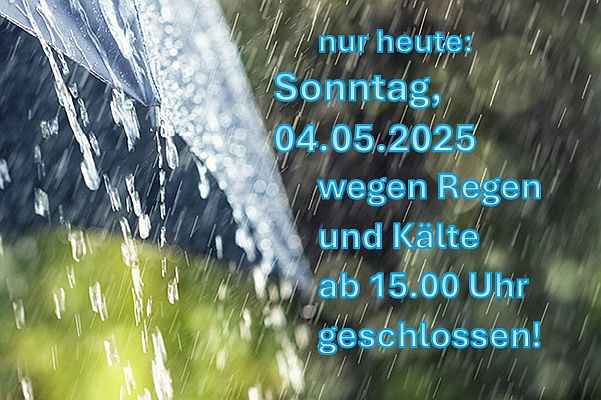 am kommenden Wochenende (Sa. und So.) geöffnet von 10.00 Uhr bis 18.00 Uhr