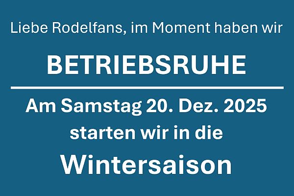 Wir haben Betriebsruhe bis einschl. 19. Dez. 2025